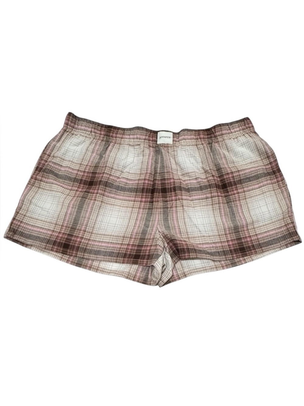JOYSPUN Comfy Plaid Pajama Bottoms Lounge Shorts With Pockets NWT XL 16-18